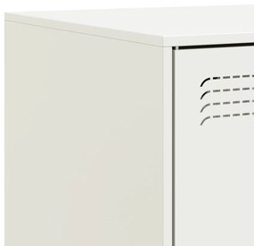 Έπιπλα Τηλεόρασης 2 τεμ. Λευκό 67 x 39 x 44 εκ. από Χάλυβα - Λευκό
