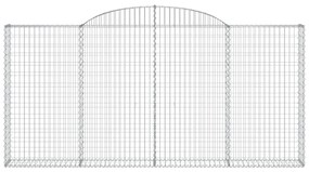 vidaXL Συρματοκιβώτια Τοξωτά 10 τεμ. 300x30x140/160 εκ. Γαλβαν. Ατσάλι