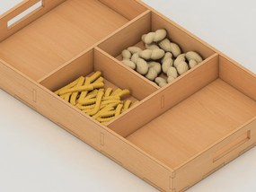 Intra απο ξύλο plywood 3mm-4mm πάχος – Δίσκος Διαφορετικά παχιά αρχεία κοπής λέιζερ 080 Δίασταση  20x20 cm INTRAFABR-60982340