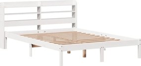 vidaXL Σκελετός Κρεβ. Χωρίς Στρώμα Λευκό 120x200 εκ Μασίφ Πεύκο