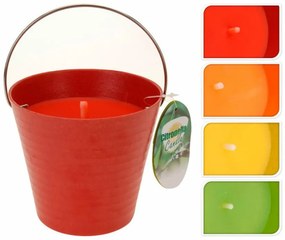 Αρωματικό Κερί 420000040 Σε μεταλλικο eco friendly δοχείο 12.5 x 12.5cm Σε 4 επιλογές χρώματος, κίτρινο, κόκκινο, πράσινο, πορτοκαλί