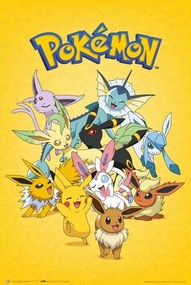 Αφίσα Pokémon - Eevee Evolutions, (61 x 91.5 cm)