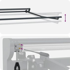 vidaXL Ηλεκτρικό Ανακλινόμενο Κάθισμα Ανθρακί 3,5 x 2 m Ατσάλι