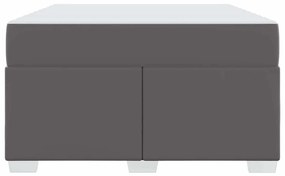 vidaXL Σκελετός Κρεβατιού Γκρι 120 x 190 cm Τεχνητό δέρμα