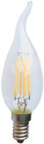 Λαμπτήρας LED Filament E14 Candle 4W 2700K Dimmable Tip  (10 τεμάχια)