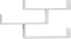 Ραφιέρα τοίχου Tibet Megapap χρώμα λευκό 119x22x66εκ.