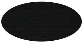 Τραπεζάκι Σαλονιού Μαύρο 110x55x45 εκ. από Μασίφ Ξύλο Πεύκου - Μαύρο