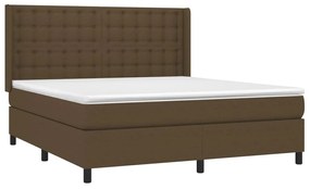 ΚΡΕΒΑΤΙ BOXSPRING ΜΕ ΣΤΡΩΜΑ &amp; LED ΣΚ.ΚΑΦΕ 160X200ΕΚ. ΥΦΑΣΜΑΤΙΝΟ 3138648