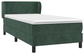 ΚΡΕΒΑΤΙ BOXSPRING ΜΕ ΣΤΡΩΜΑ ΣΚΟΥΡΟ ΠΡΑΣΙΝΟ 90X190 ΕΚ. ΒΕΛΟΥΔΙΝΟ 3127346