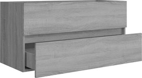 vidaXL Ντουλάπι Νιπτήρα Γκρι Sonoma 90x38,5x45 εκ. Επεξεργασμένο Ξύλο