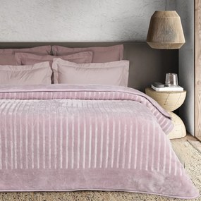Κουβέρτα Βελουτέ Υπέρδιπλη (220x240) Das Home 1383 Dusty Pink