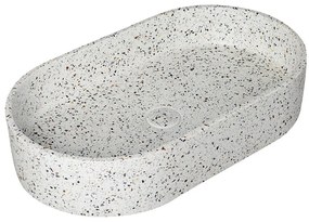 Νιπτήρας Επικαθήμενος Με Βαλβίδα Linus CS-0010-E3 60x35x12cm Stracciatella Karag Πέτρα, Άμμος