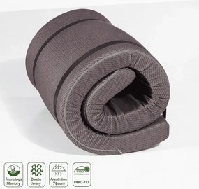Stewehome Visco Στρώμα Κάμπινγκ Αφρού με Κάλυμμα Καφέ 70x190x7 cm