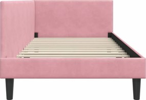 vidaXL Κρεβάτι Γωνίας Ροζ 80 x 200 cm Βελούδο
