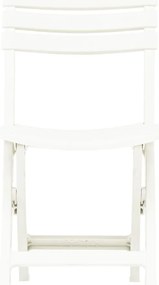 vidaXL Καρέκλες Κήπου Πτυσσόμενες 2 τεμ. Λευκές Πλαστικές