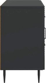 vidaXL Πλαϊνό γραφείο Μαύρο 89 x 34,5 x 60 εκ. Επεξεργασμένο Ξύλο
