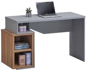 Γραφείο ΕΟ4391 120/126x50x75cm Walnut-Grey