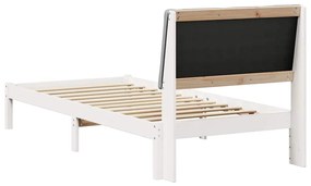 vidaXL Σκελετός Κρεβατιού Λευκό και ανοιχτό γκρι 90 x 200 cm