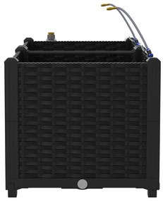 vidaXL Ζαρντινιέρες κήπου Μαύρο 80 x 40 x 37.5 cm Ατσάλι