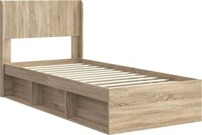 vidaXL Καλάθι με αποθήκη και κεφαλάρι Sonoma Δρυς 75 x 190 cm