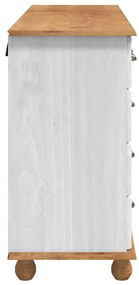 vidaXL Συρταριέρα ASKIM Λευκό 79 x 40 x 133,5 εκ Στερεά ξυλεία πεύκου