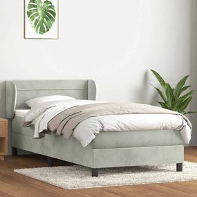 BOX SPRING ΚΡΕΒΑΤΙ ΜΕ ΣΤΡΩΜΑ ΑΝΟΙΧΤΟ ΓΚΡΙ 100X220 ΕΚ. ΒΕΛΟΥΔΙΝΟ 3317643