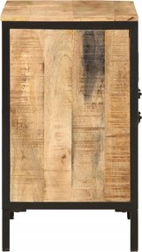 vidaXL Ντουλάπι Μπάνιου 55x35x60 εκ. από Μασίφ Ξύλο Μάνγκο και Σίδηρο