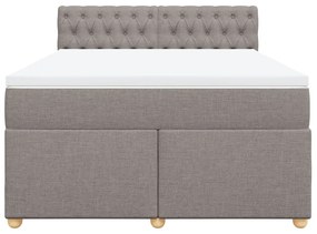 ΚΡΕΒΑΤΙ BOXSPRING ΜΕ ΣΤΡΩΜΑ TAUPE 140X190 ΕΚ. ΥΦΑΣΜΑΤΙΝΟ 3288986