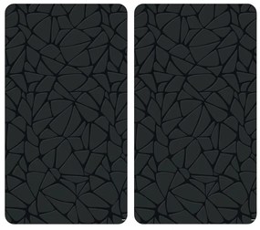 Σετ 2 τεμ. προστατευτικά τραπεζιού Kesper 37534, 52x30 cm, Tempered glass, Αντιολισθητικό, Μαύρο