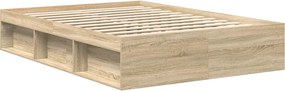 vidaXL Πλαίσιο Κρεβατιού Sonoma Δρυς 150 x 200 εκ. King Size