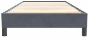 Κρεβάτι Boxspring χωρίς Στρώμα Σκούρο Γκρι 80x220 εκ. Βελούδινο 3315850