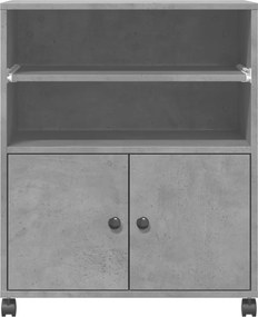 vidaXL Βάση Εκτυπωτή με Ρόδες Γκρι Σκυρ. 60 x 48 x 74 εκ.