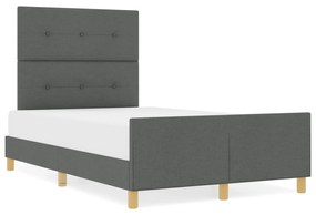vidaXL Κρεβάτι Σκελετός Σκούρο Γκρι 120x200 εκ. Ύφασμα