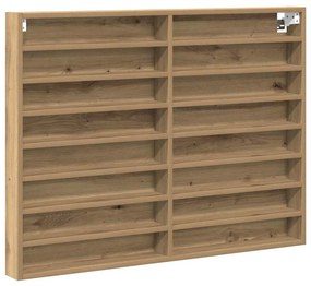 vidaXL Βιτρίνα με ράφι Επιτοίχιο Άλλο artisan δρυς 100 x 8.5 x 75 cm