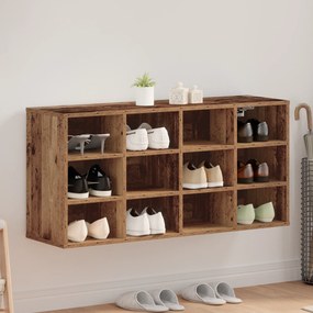 vidaXL Ντουλάπα Παπουτσιών Παλαιό ξύλο 103x30x51 εκ Επεξεργασμένο ξύλο