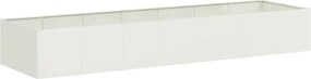 vidaXL Ζαρντινιέρα Λευκή 280x80x40 εκ. από Χάλυβα