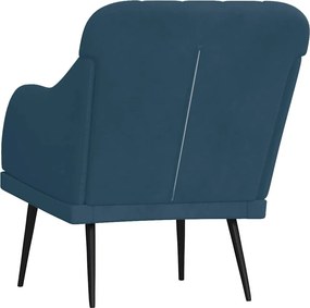vidaXL Πολυθρόνα Μπλε 63 x 76x 80 εκ. Βελούδινη