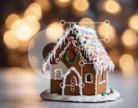 Intra Συλλεκτικό Ξύλινο Παζλ Plywood 4mm - Gingerbread House με κόκκινα και λευκά διακοσμητικά Σε Ξύλινο Κουτί - Διαστάσεις: 10x10 cm – 25 κομμάτια