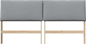 vidaXL Ταπετσαρισμένο κεφαλάρι Ανοιχτό γκρι 200 cm