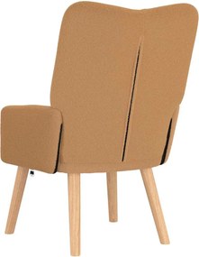 vidaXL Πολυθρόνα Μπεζ 63 x 67 x 94 εκ. Πολυεστέρας και Κόντρα Πλακέ