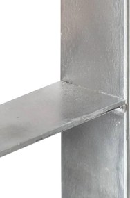 vidaXL Στηρίγματα Περίφραξης 6 τεμ. Ασημί 7x6x60 εκ. Γαλβανισμ. Ατσάλι