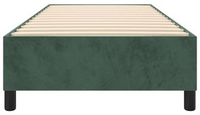 Πλαίσιο Κρεβατιού Σκούρο Πράσινο 100x200 εκ. Βελούδινο - Πράσινο