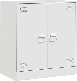 vidaXL Μπουφές Λευκός 67x39x73 εκ. από Ατσάλι
