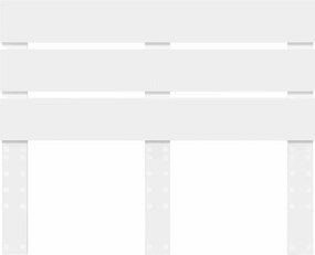 vidaXL Κεφαλάρι Λευκό Επεξεργασμένο ξύλο
