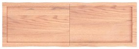 vidaXL Επιφ Τραπεζιού Αν Καφέ 120x40x(2-6)εκ.Ακατέργ. Μασίφ Ξύλο Δρυός