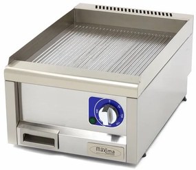Commercial Grade Griddle - Grooved - Single Unit - 60cm Deep - Electric