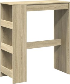 vidaXL Τραπέζι Μπαρ με Ράγες Sonoma Δρυς 90x40x103,5 εκ Επεξεργ. Ξύλο