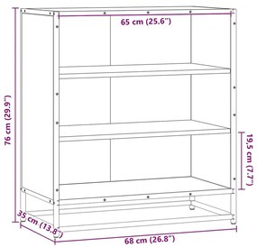 Sideboard Grey Sonoma Κατασκευασμένο ξύλο και μέταλλο - Γκρι sonoma