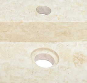 vidaXL Νιπτήρας Κρεμ 58 x 39 x 10 εκ. Μαρμάρινος