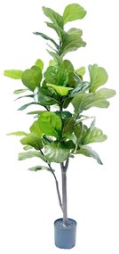 FICUS PANDURATA ΤΕΧΝΗΤΟ ΦΥΤΟ ΣΕ ΓΛΑΣΤΡΑ ΥΦΑΣΜΑ PVC ΠΡΑΣΙΝΟ H180CM - 031329